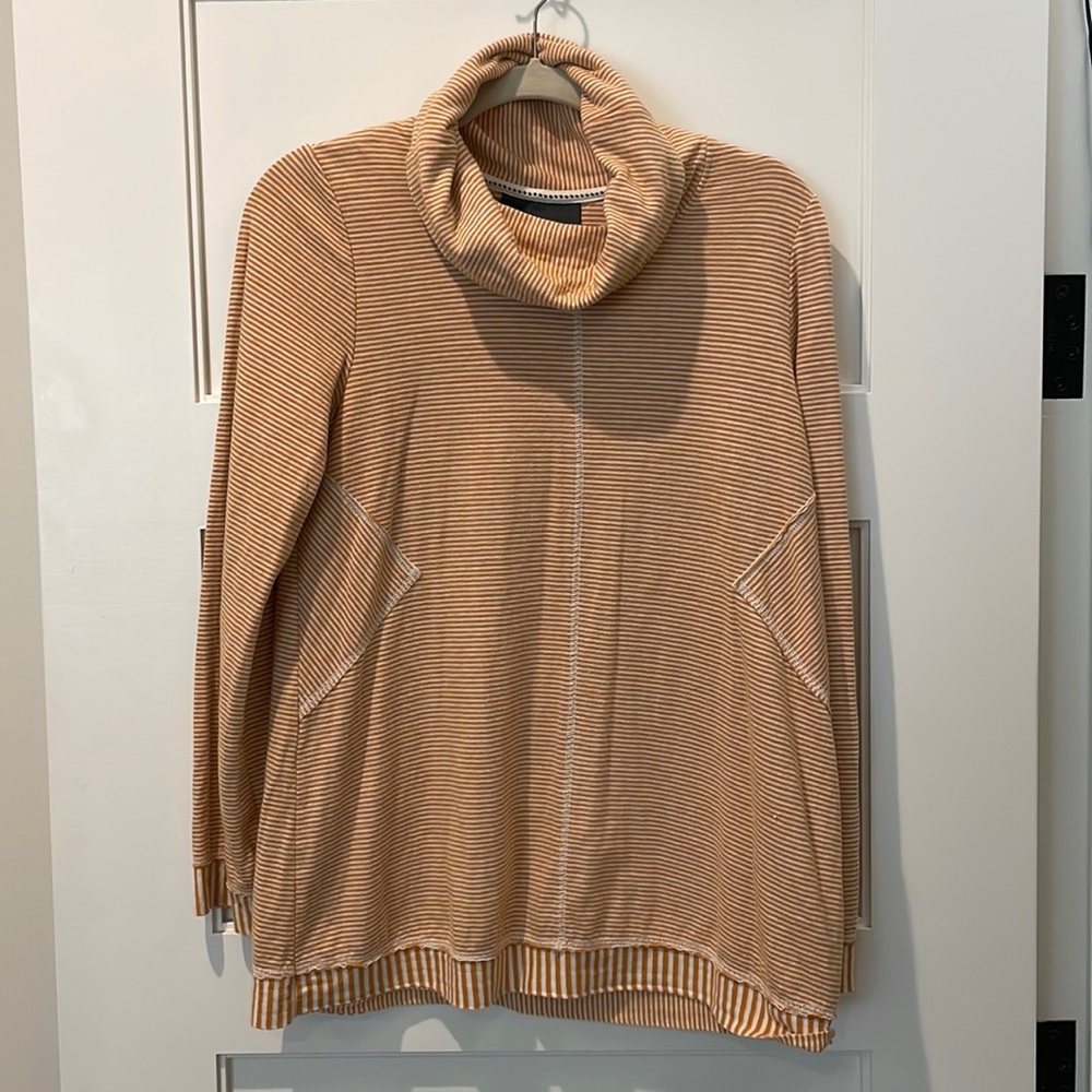 Maeve Striped Mock-neck Jacket